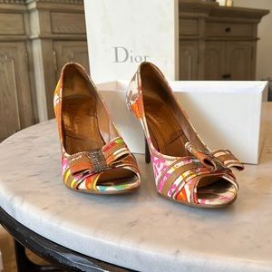 Dior Stripes Peep Toe - multicolor